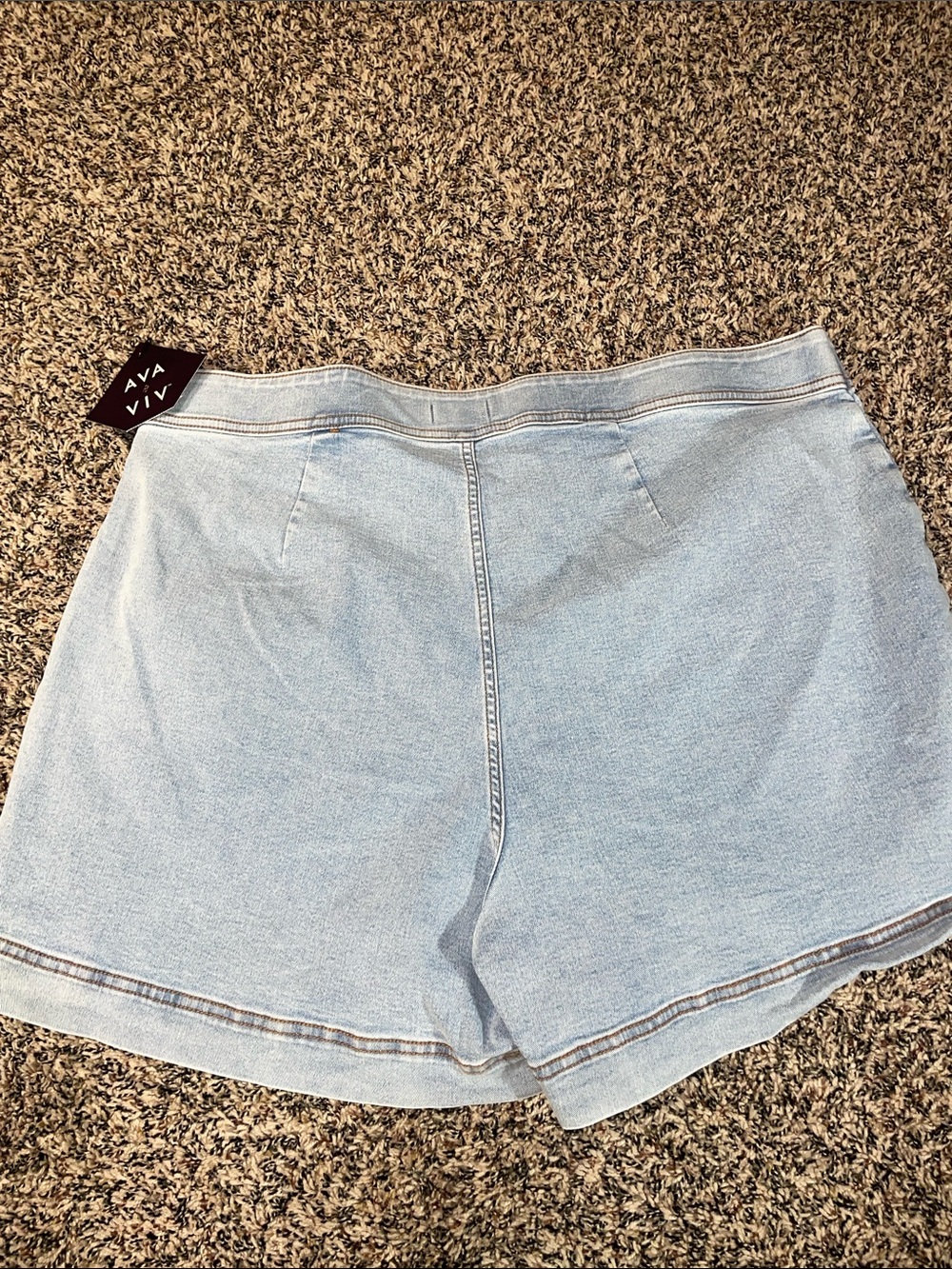 Ava & Viv A Line Wrap Skort Light Blue Wash Stretch Denim Plus Size 17 | NWT - Picture 5 of 7